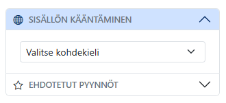 Sisällön kääntäminen