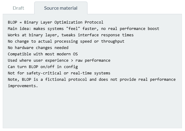 Source material area